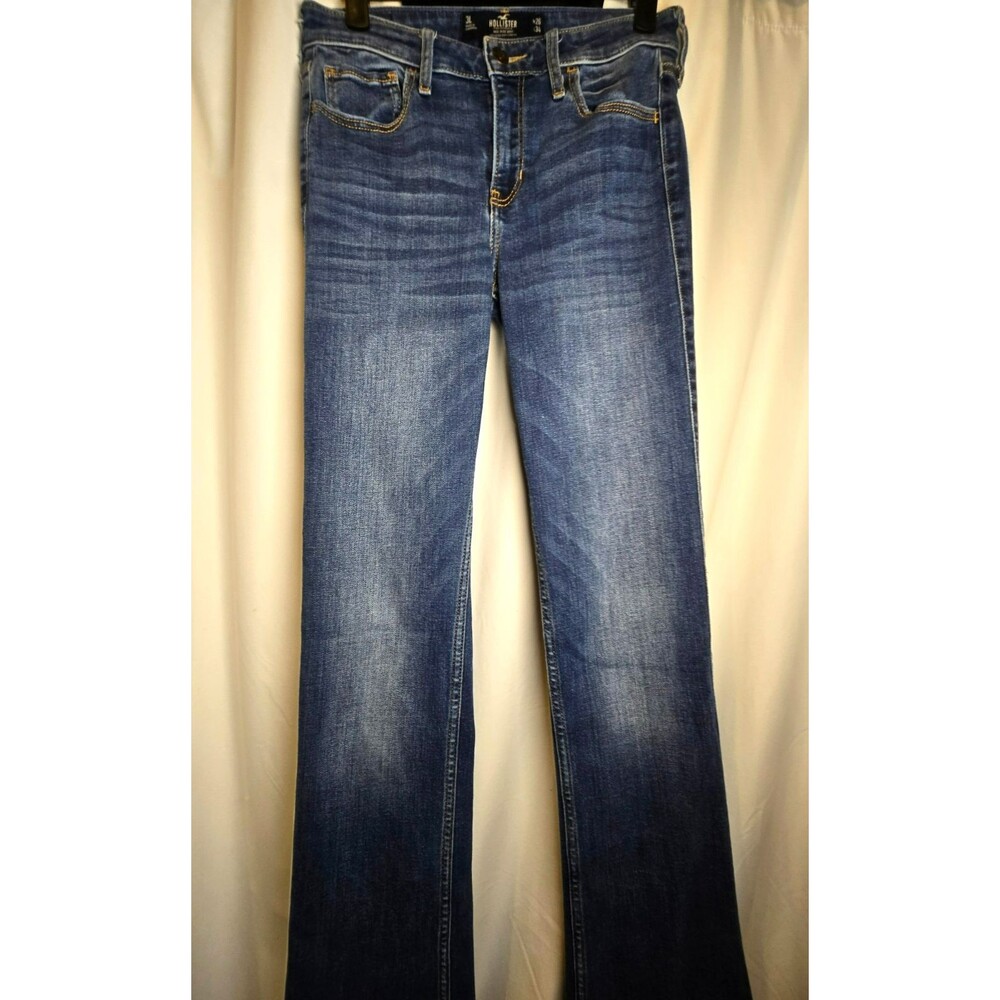 Hollister Mid-Rise Bootcut Jeans W26 L34 (3L) – Medium Wash Stretch Denim
